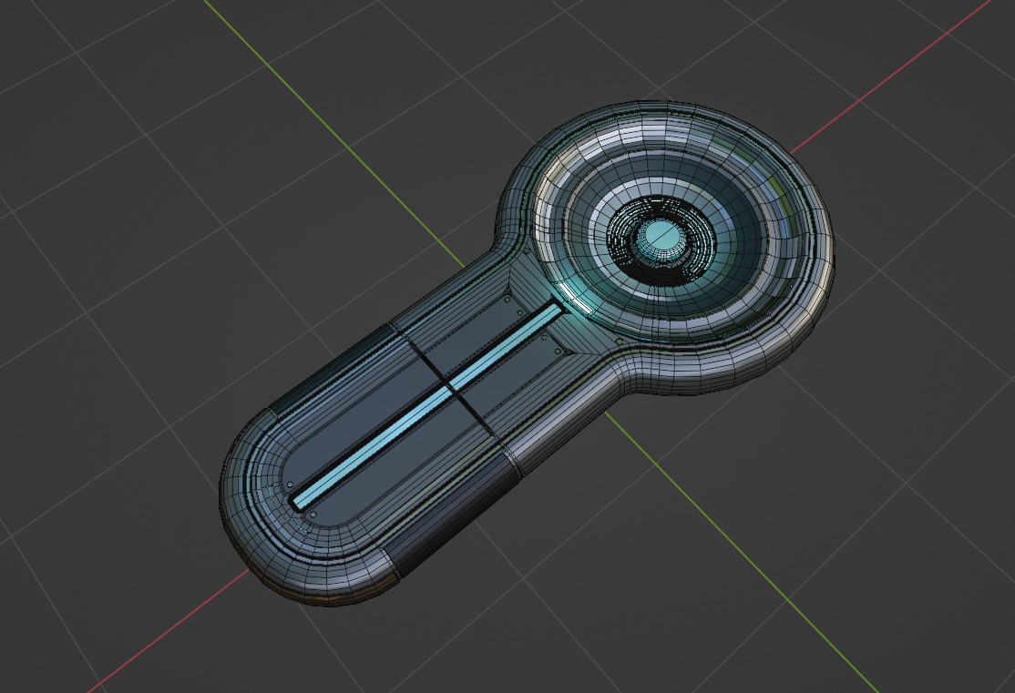 Futuristic Thermal Machine Low-poly 3D model_4