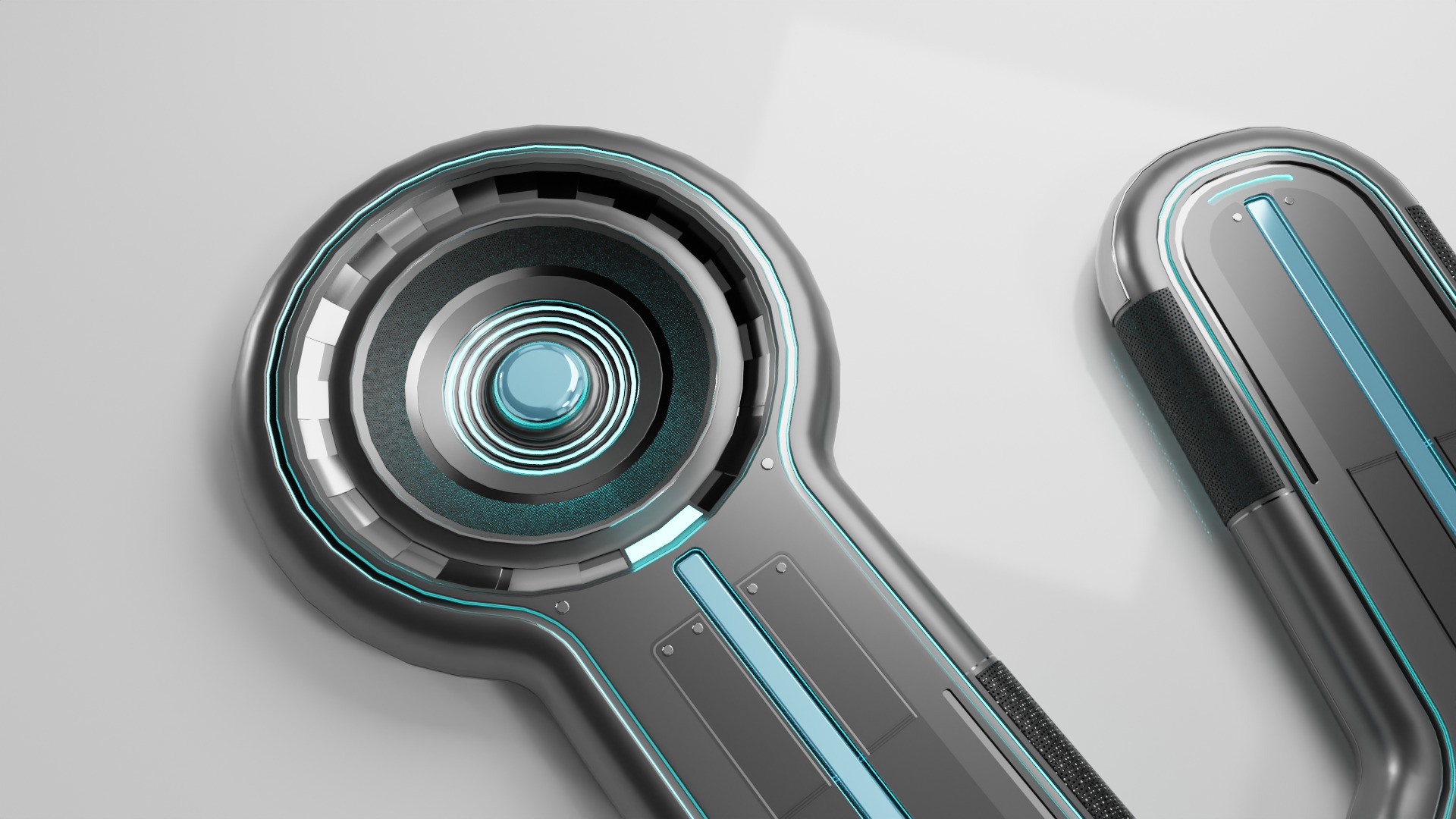 Futuristic Thermal Machine Low-poly 3D model_3