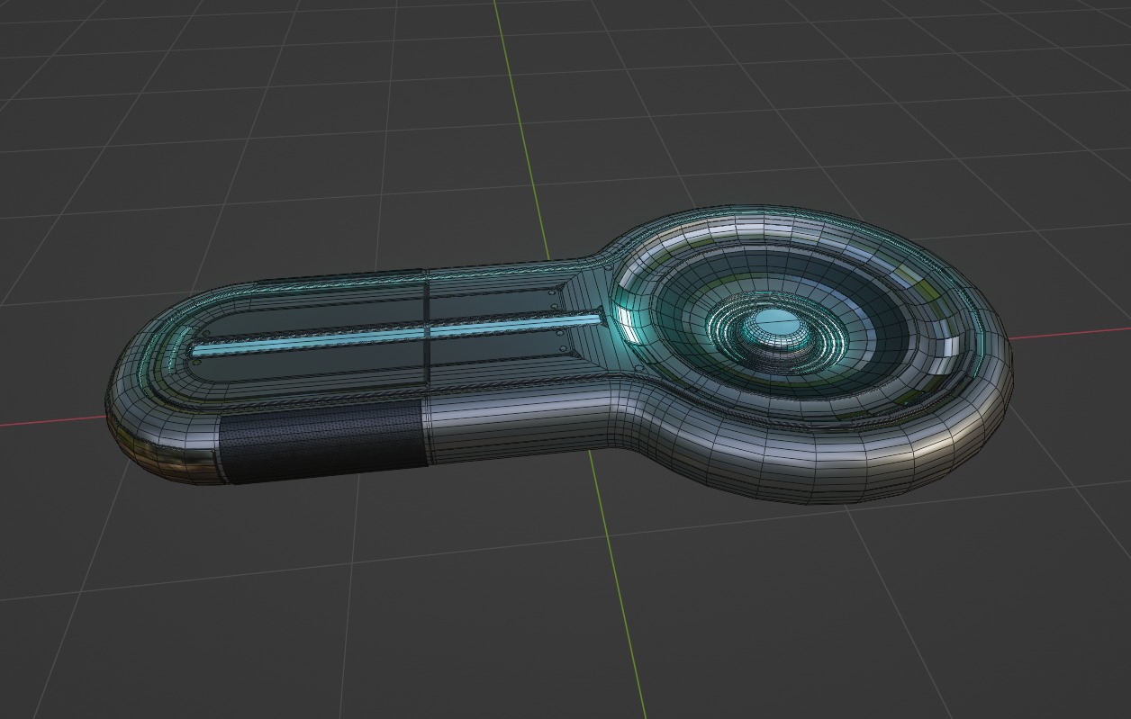 Futuristic Thermal Machine Low-poly 3D model_7