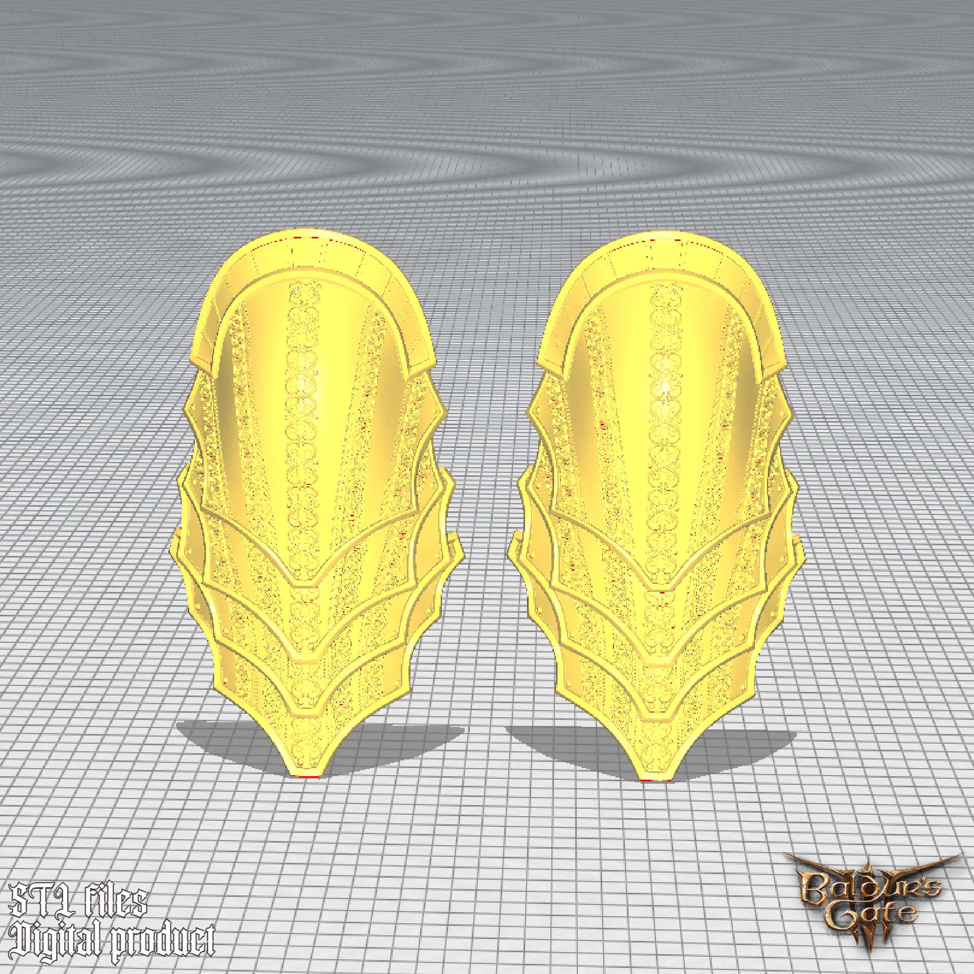 Fantasy Dreamwalker Plate Shoulder Pads Baldrus Gate 3 3D print model_5