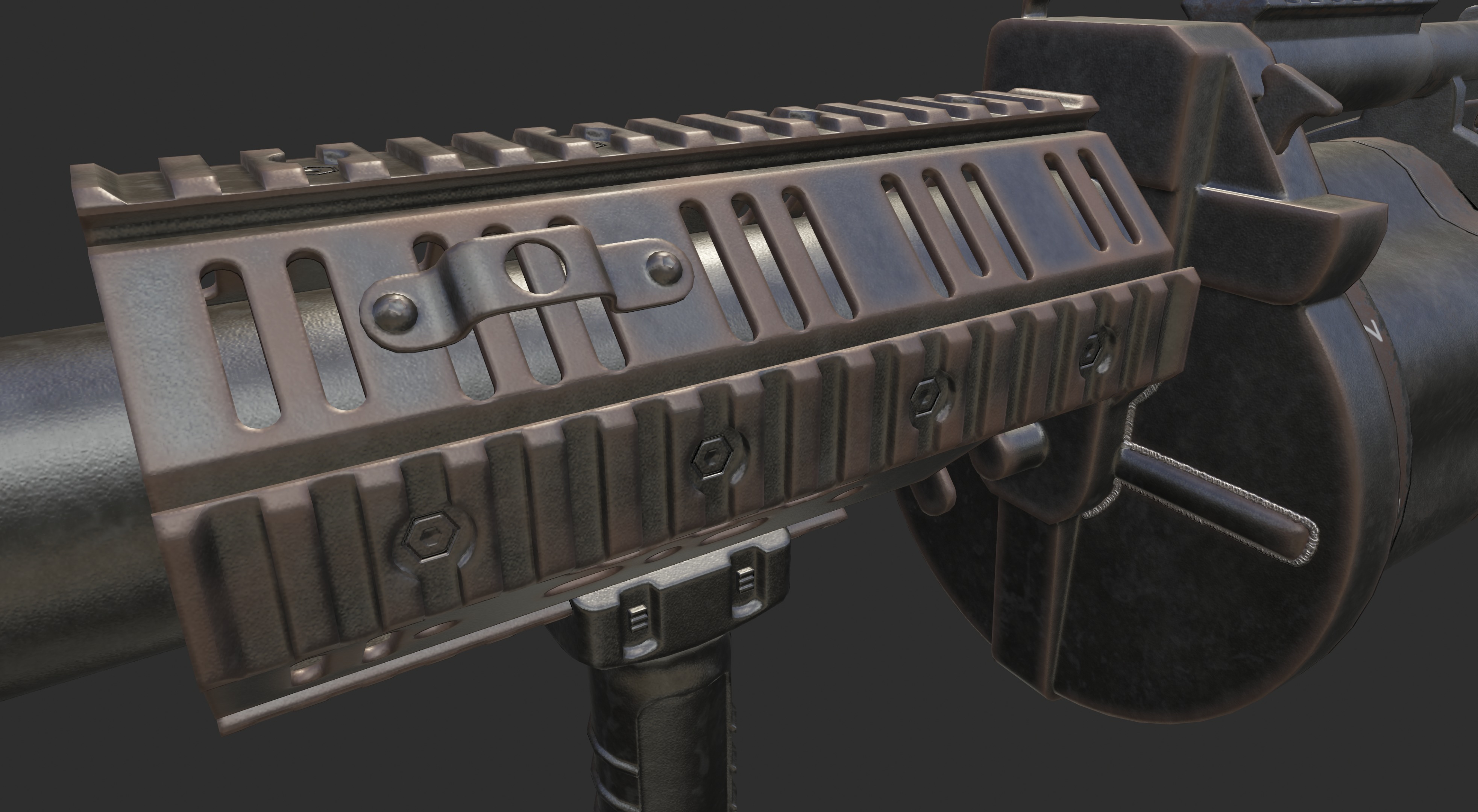 Milkor MGL Grenade Launcher Low-poly 3D model_25