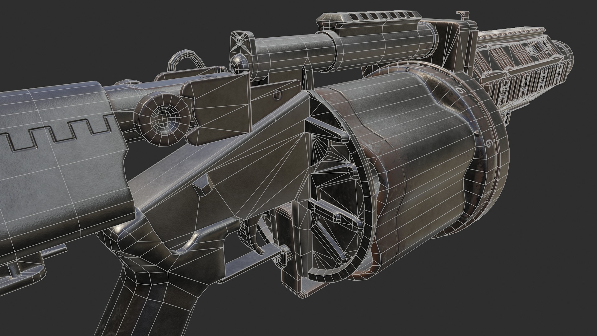 Milkor MGL Grenade Launcher Low-poly 3D model_37