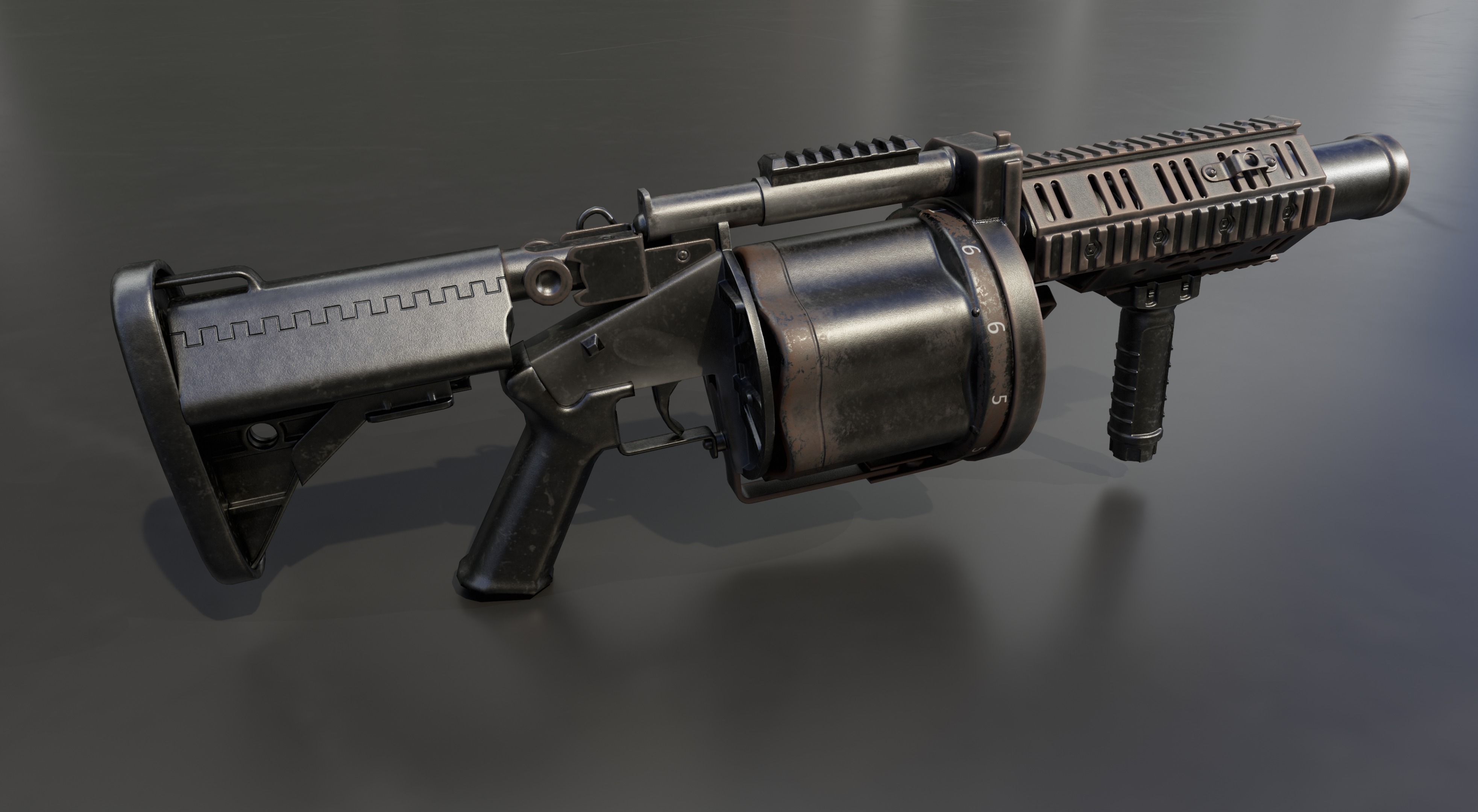 Milkor MGL Grenade Launcher Low-poly 3D model_18