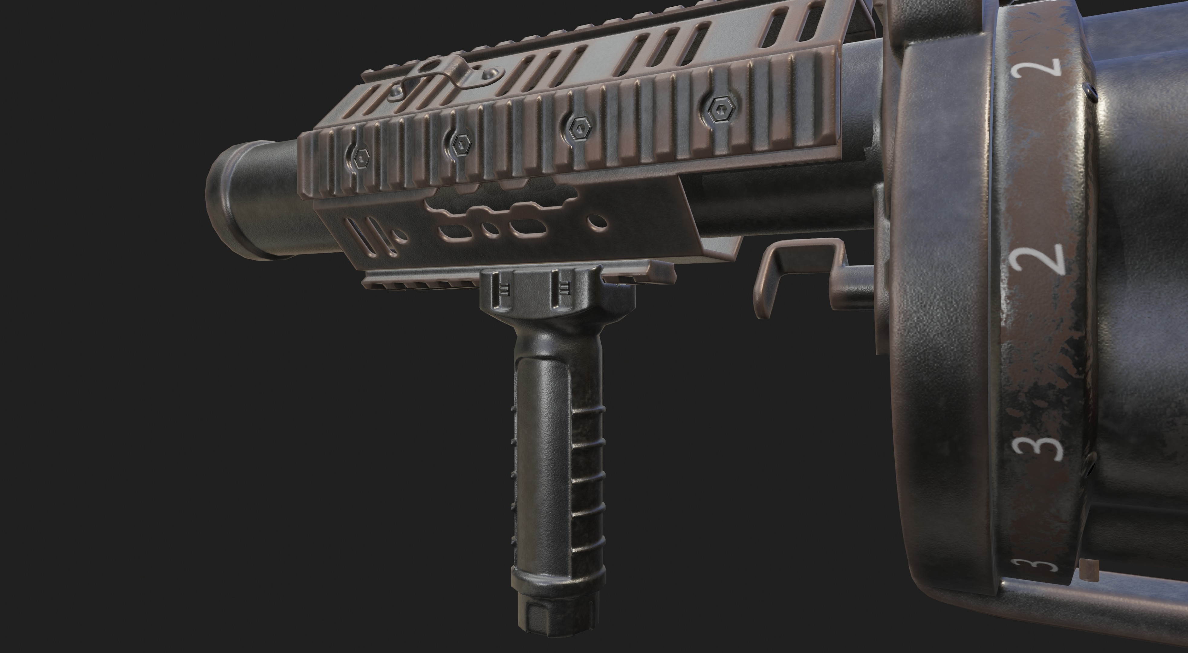 Milkor MGL Grenade Launcher Low-poly 3D model_27