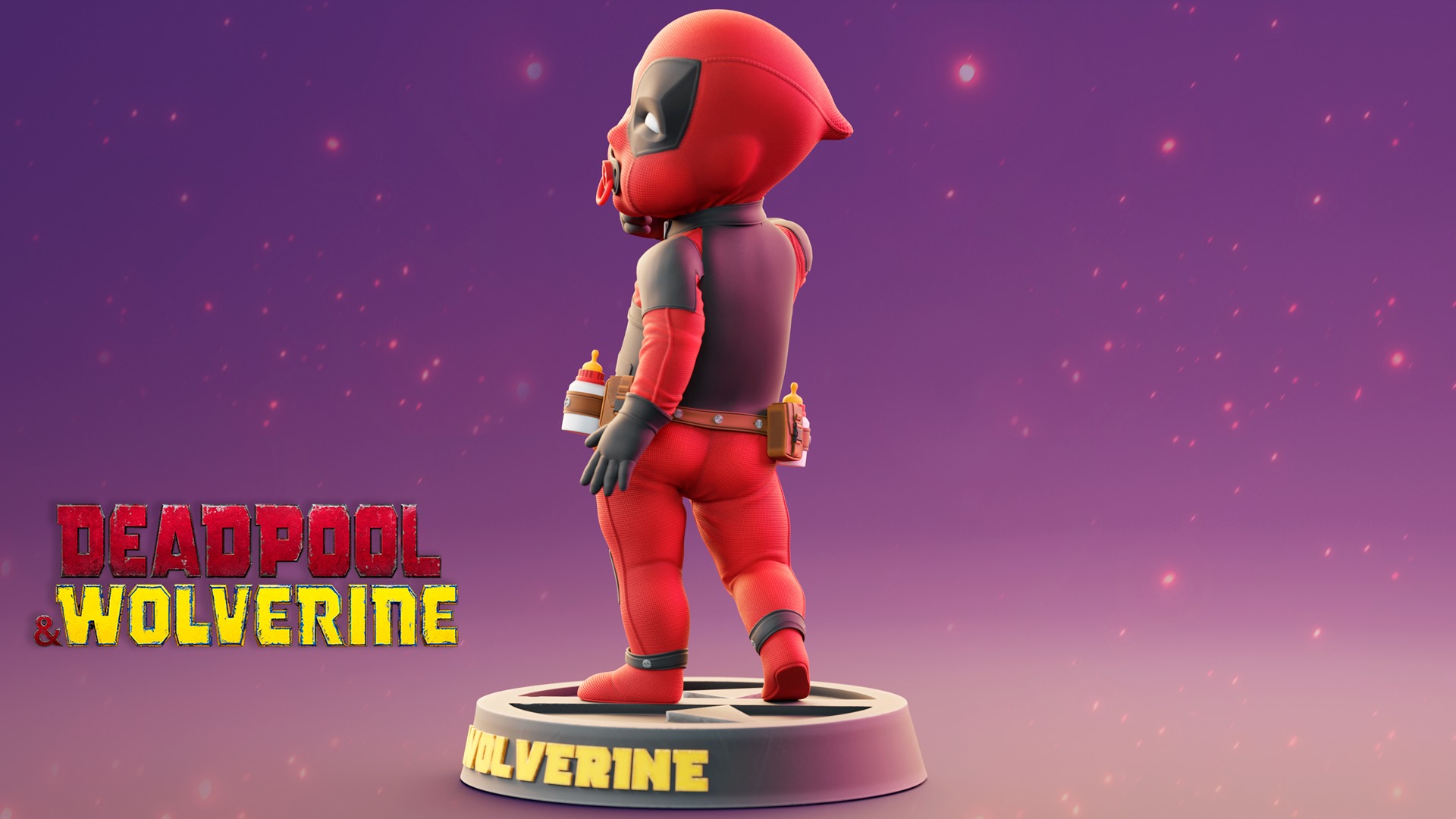 Baby deadpool pose 2 from deadpool and wolverine 3D print model_3