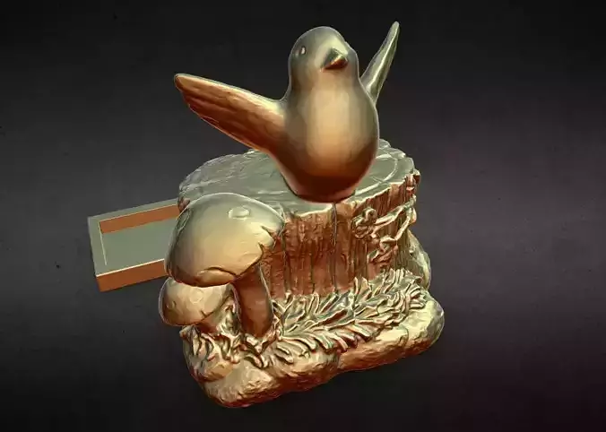 Blue Bird Hide A Key garden decoration 3D print model