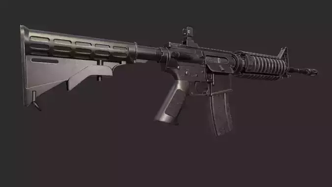 M4 Carbine Low-poly 3D model