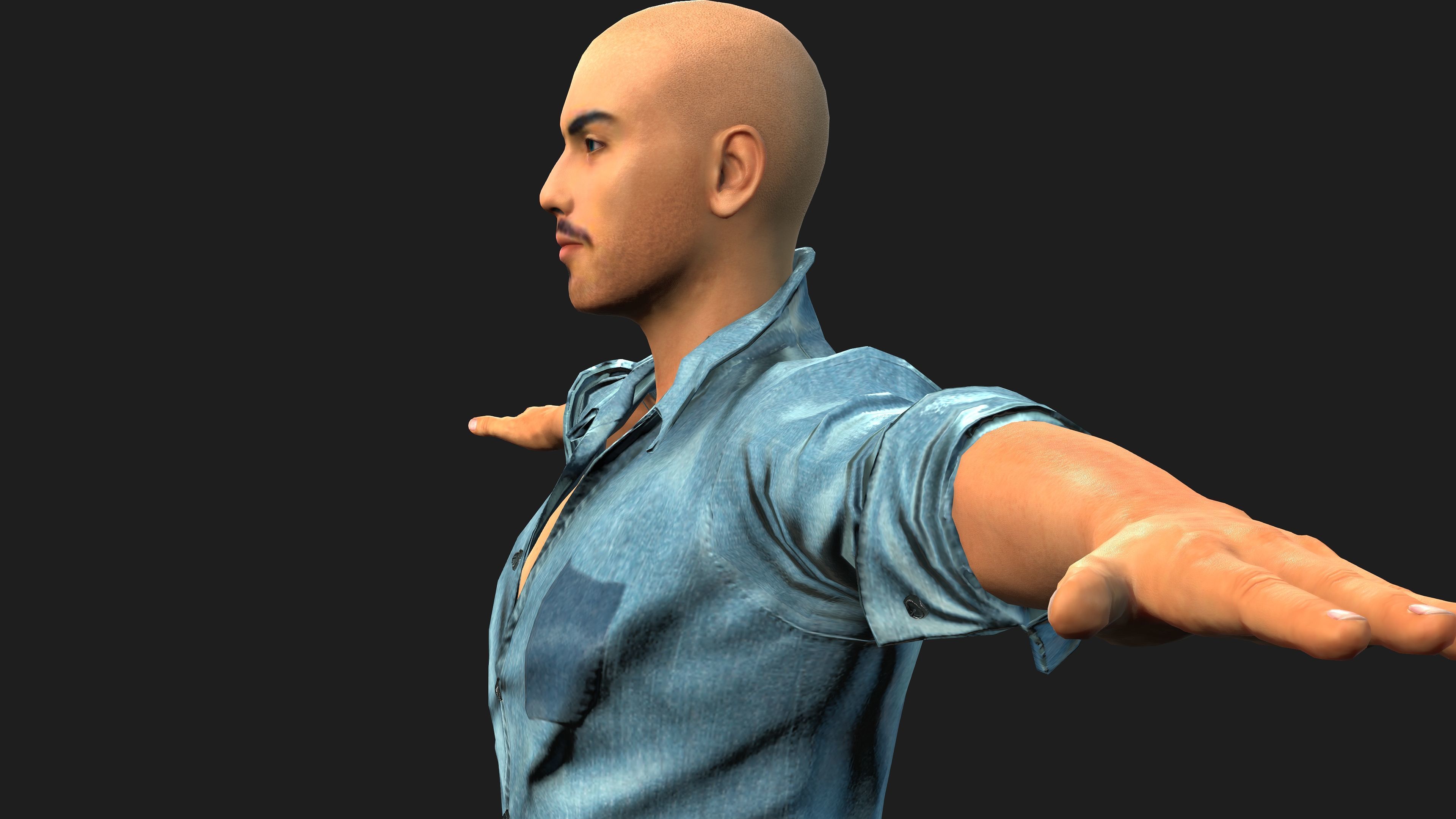 young asian man 3D model_7