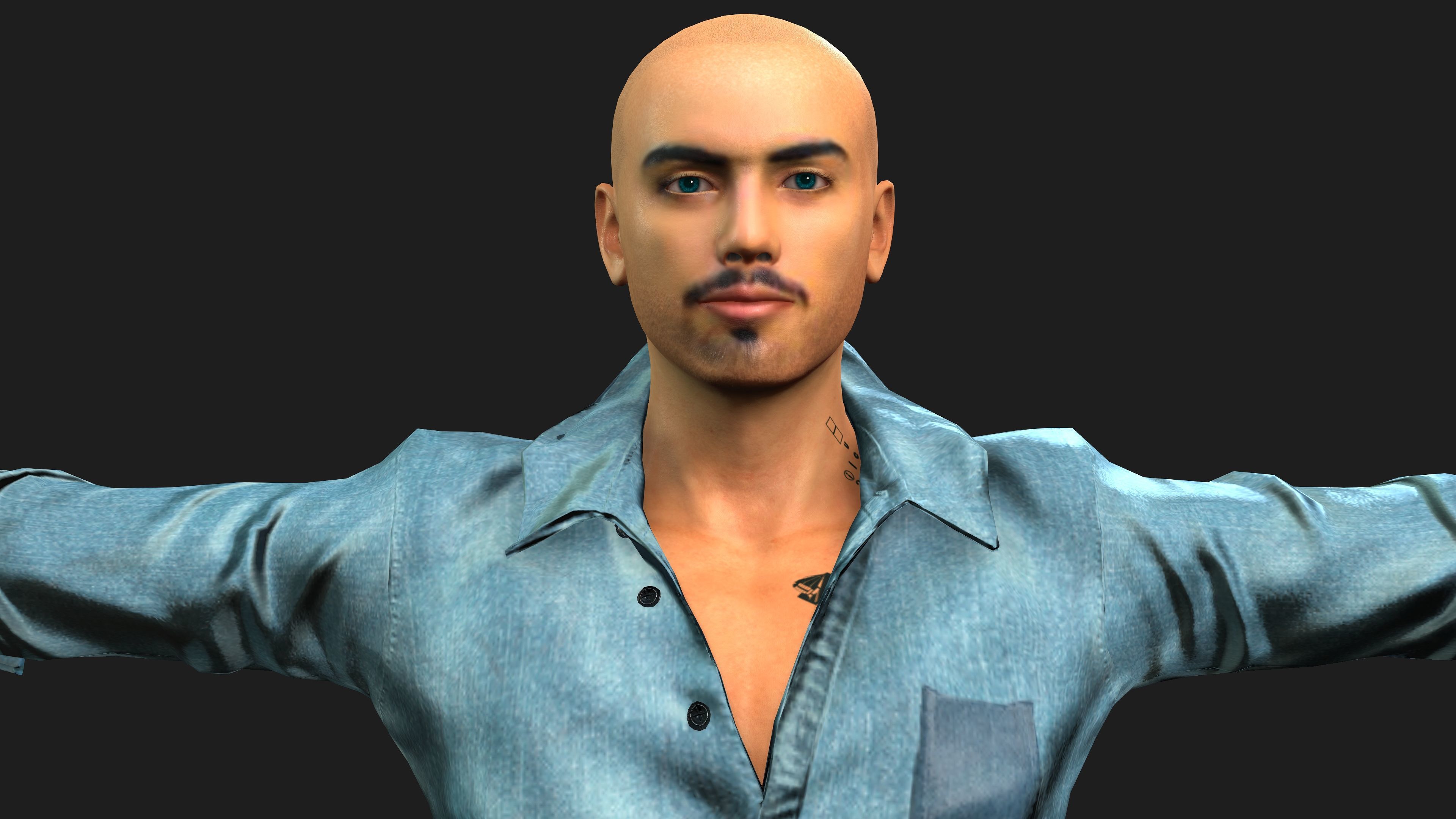 young asian man 3D model_10