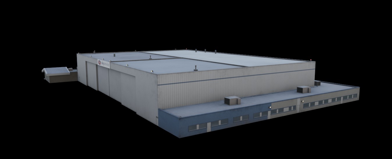 3D Building Low Poly  Low-poly 3D model_1