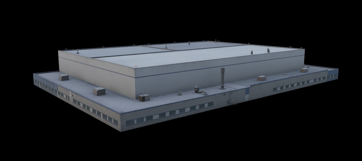 3D Building Low Poly  Low-poly 3D model_2