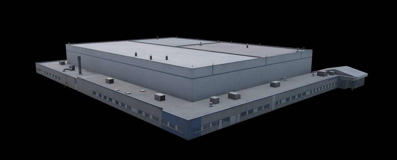 3D Building Low Poly  Low-poly 3D model_3