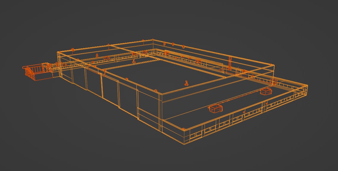 3D Building Low Poly  Low-poly 3D model_6