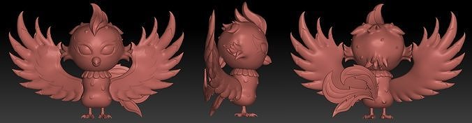 Q-version Chinese sculpture of the four divine beasts 3D print model