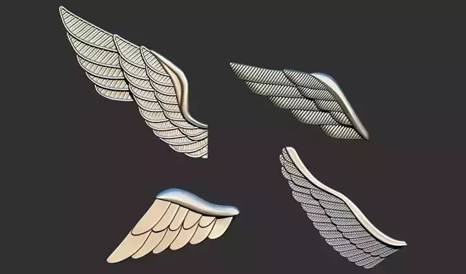 Angel Jewellery medal wings collections 3d models  cnc 