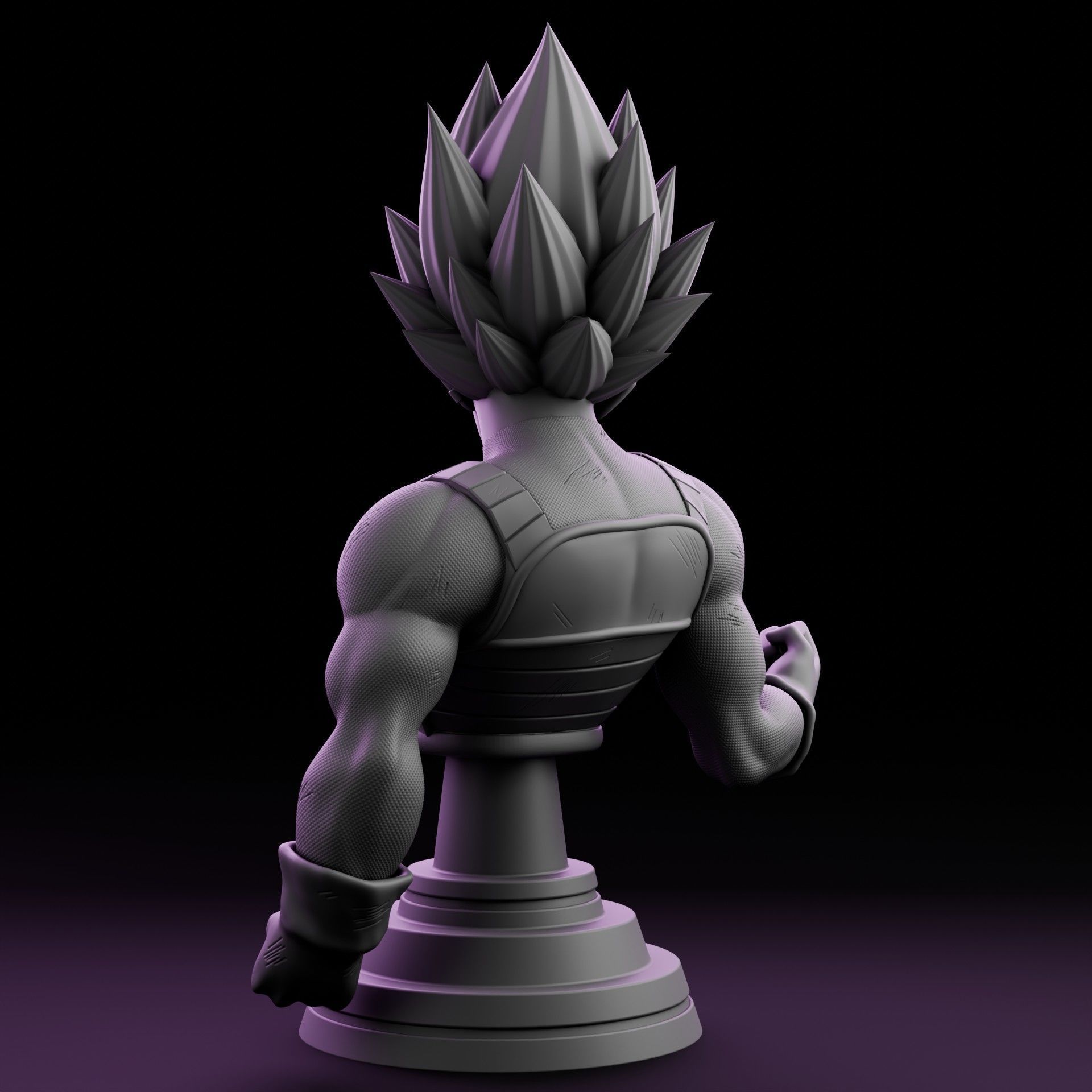 Vegeta Ultra Ego Bust 3D print model_3