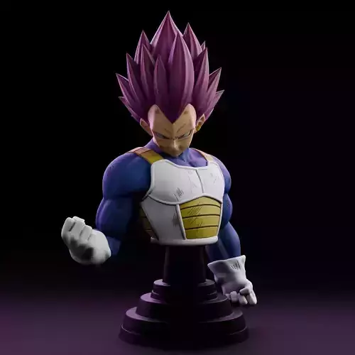 Vegeta Ultra Ego Bust 3D print model