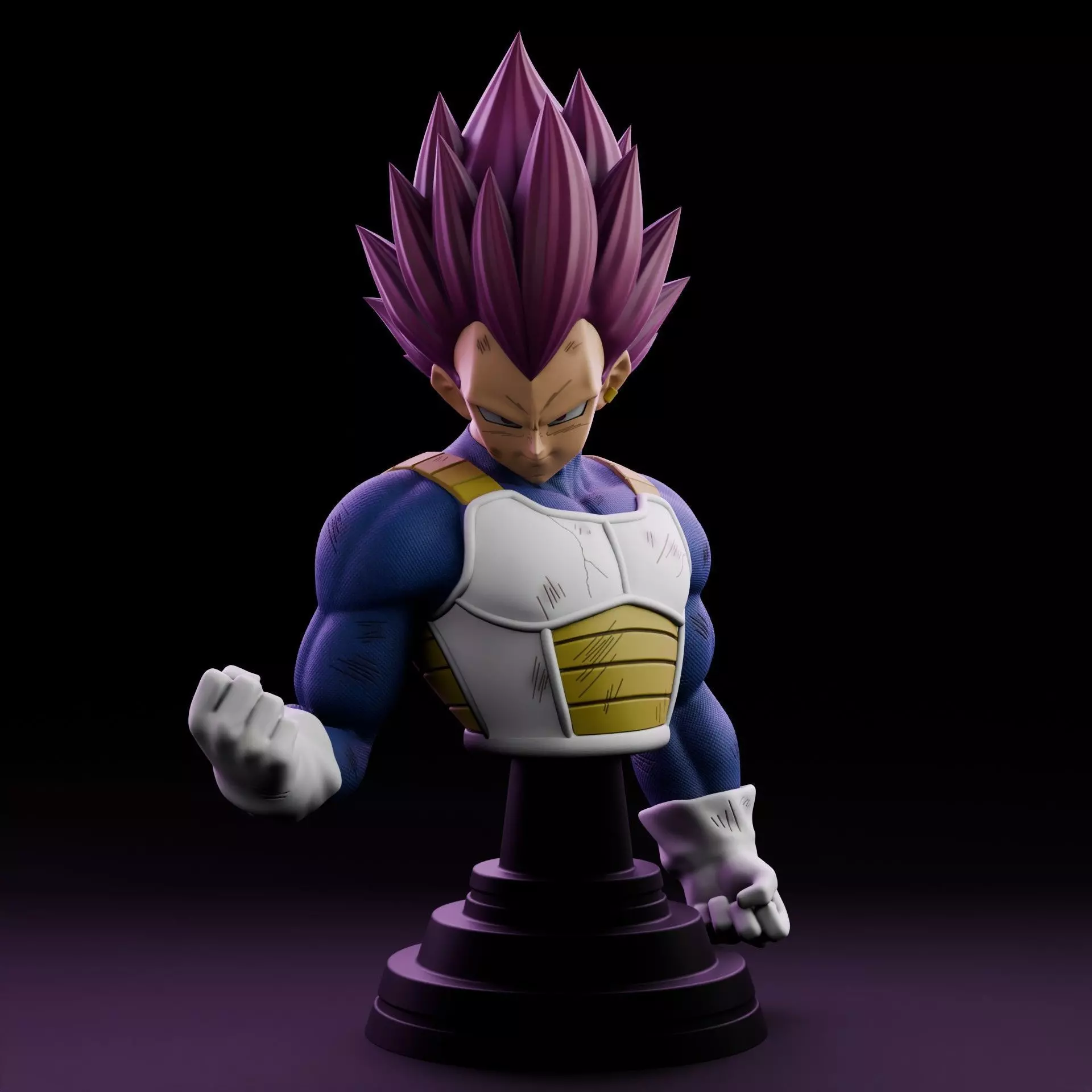 Vegeta Ultra Ego Bust 3D print model_0