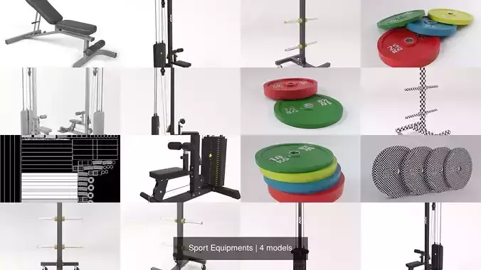 Sport Equipments 3D Model Collection