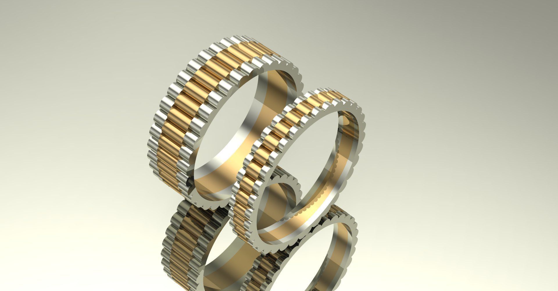 ring band  3D print model_4