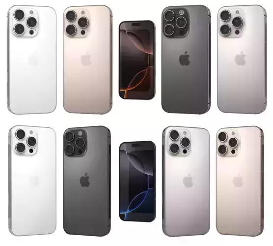 Apple iPhone 16 Pro And 16 Pro Max 3D model