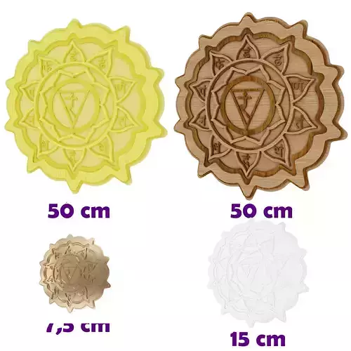 Solar plexus chakra multilayer cnc and 3d printable wall decor 3D print model