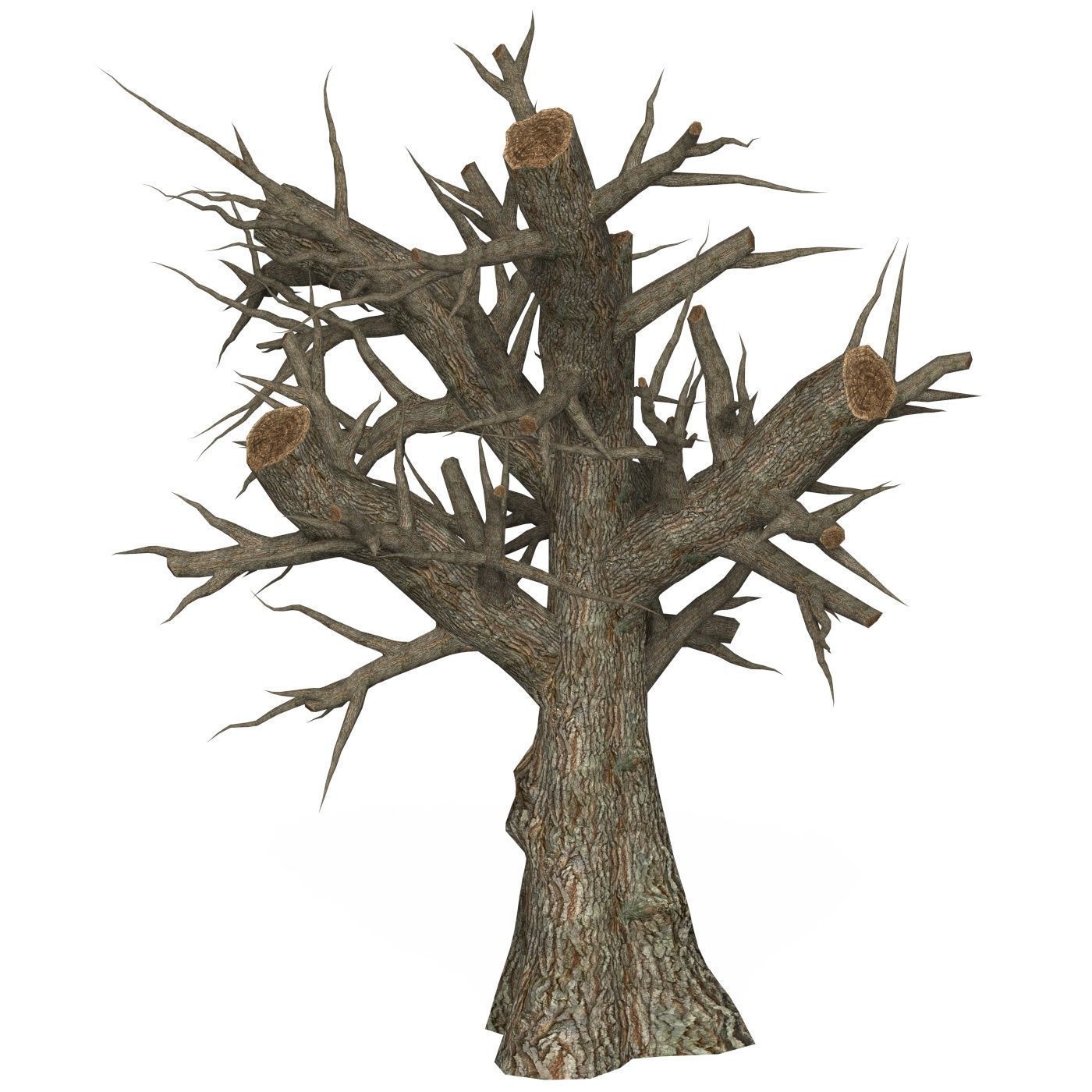 Game Ready Dead Tree 02 Low-poly 3D model_1