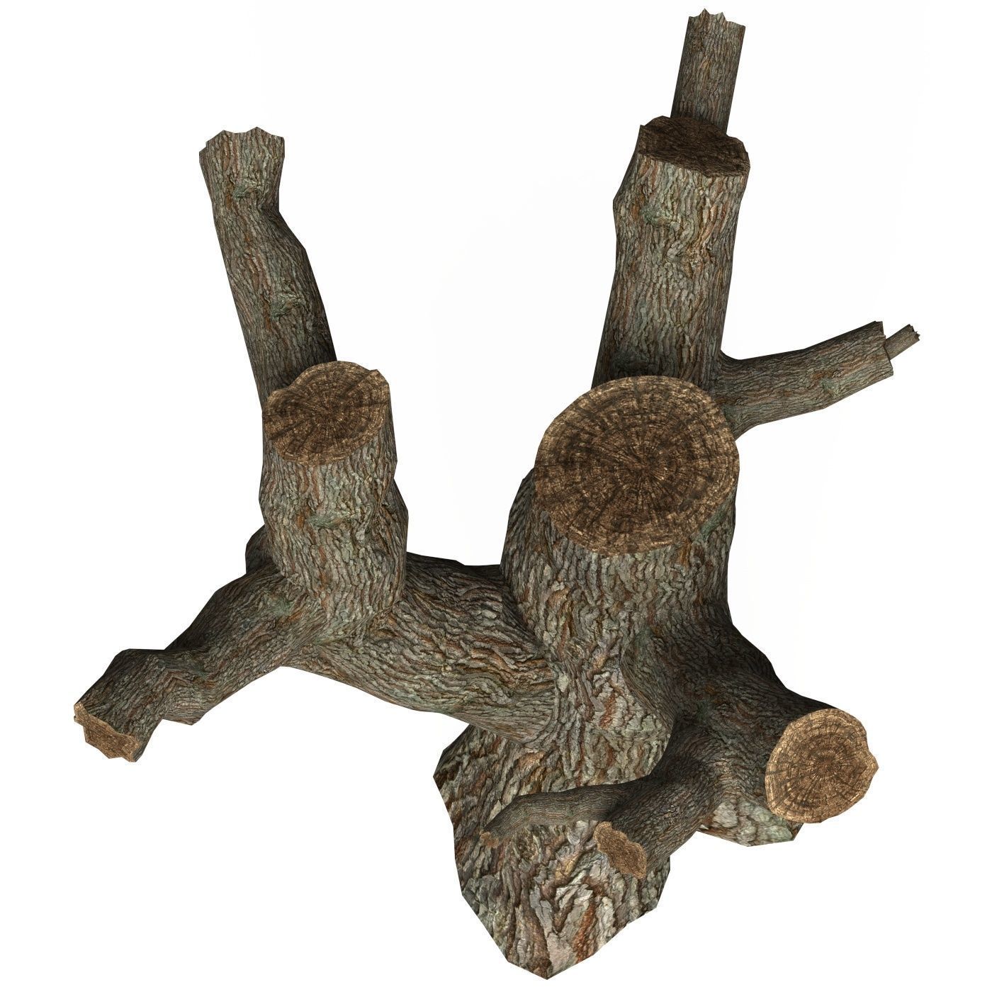 Game Ready Dead Tree 03 Low-poly 3D model_3