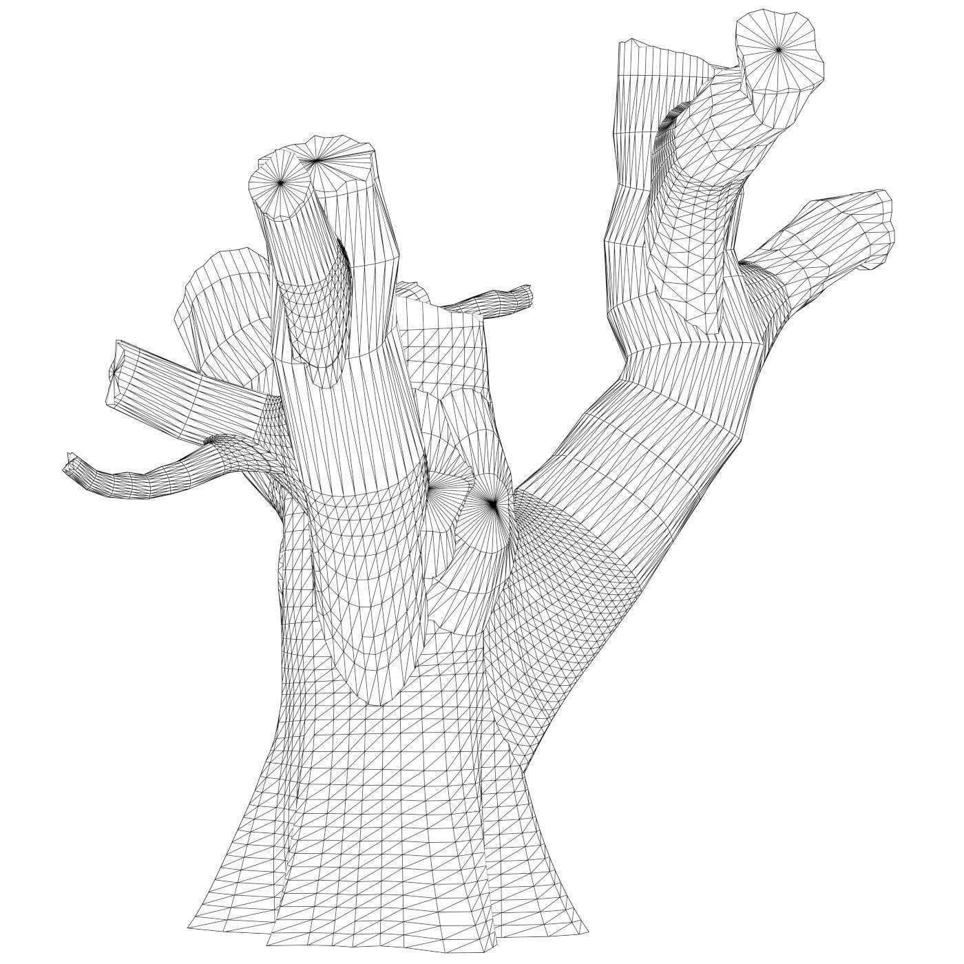 Game Ready Dead Tree 03 Low-poly 3D model_4