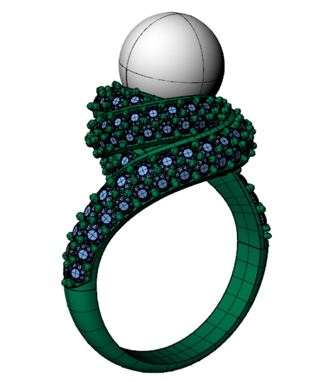 luxury pearl ring pr0003 3D print model_15