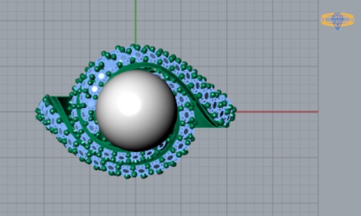 luxury pearl ring pr0003 3D print model_7