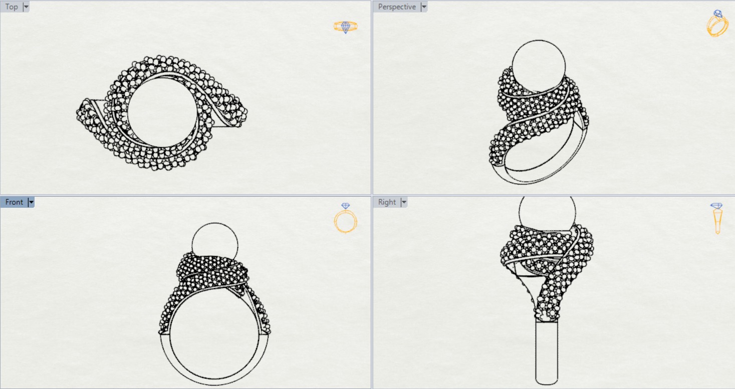 luxury pearl ring pr0003 3D print model_16