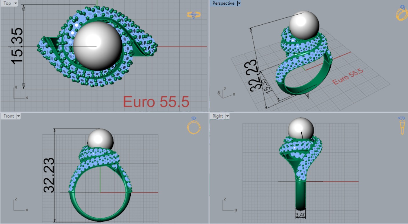 luxury pearl ring pr0003 3D print model_5