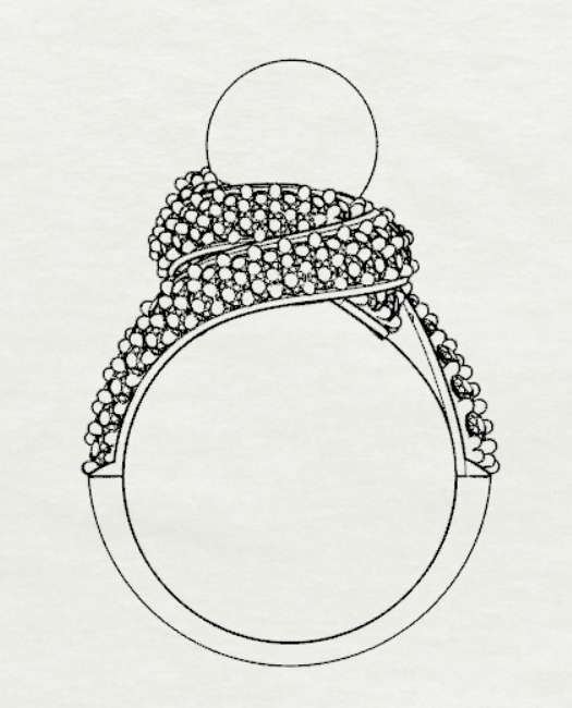 luxury pearl ring pr0003 3D print model_13