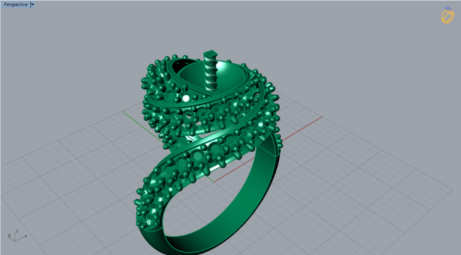 luxury pearl ring pr0003 3D print model_19