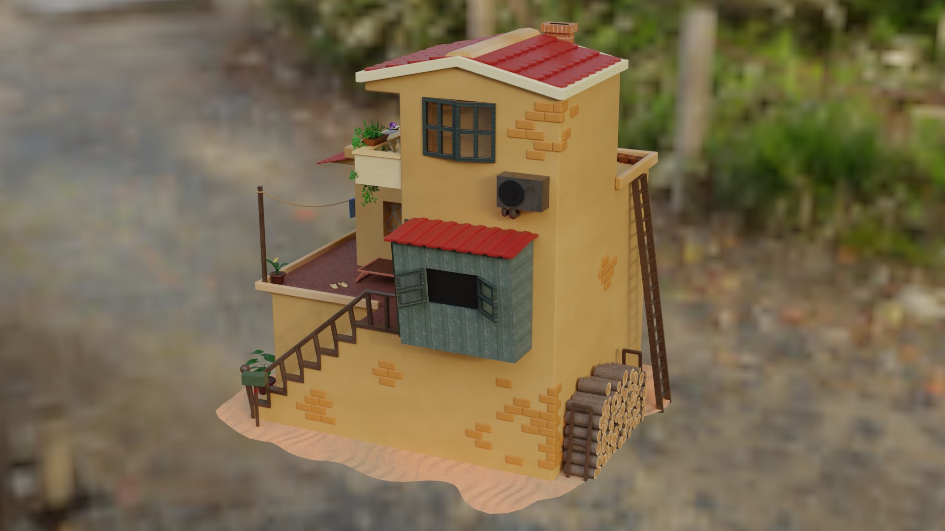 Sitilized House 3D model_3