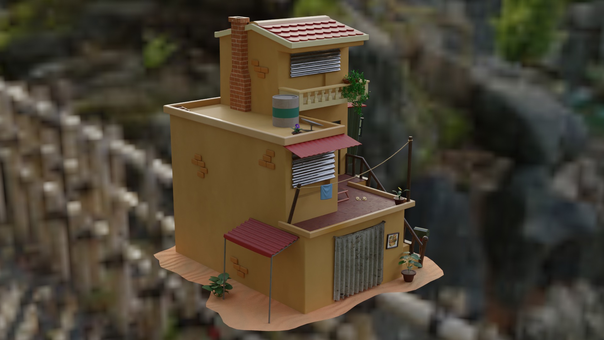 Sitilized House 3D model_1