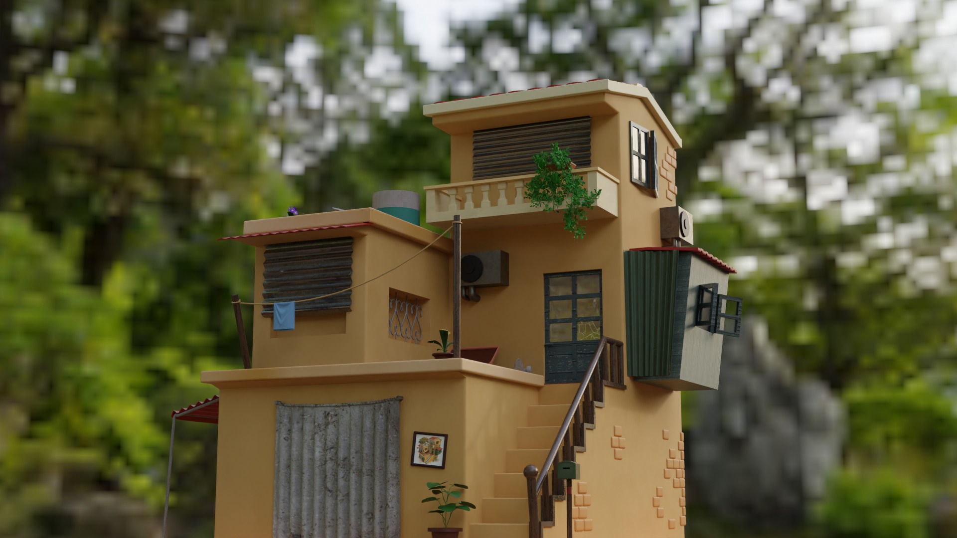 Sitilized House 3D model_5
