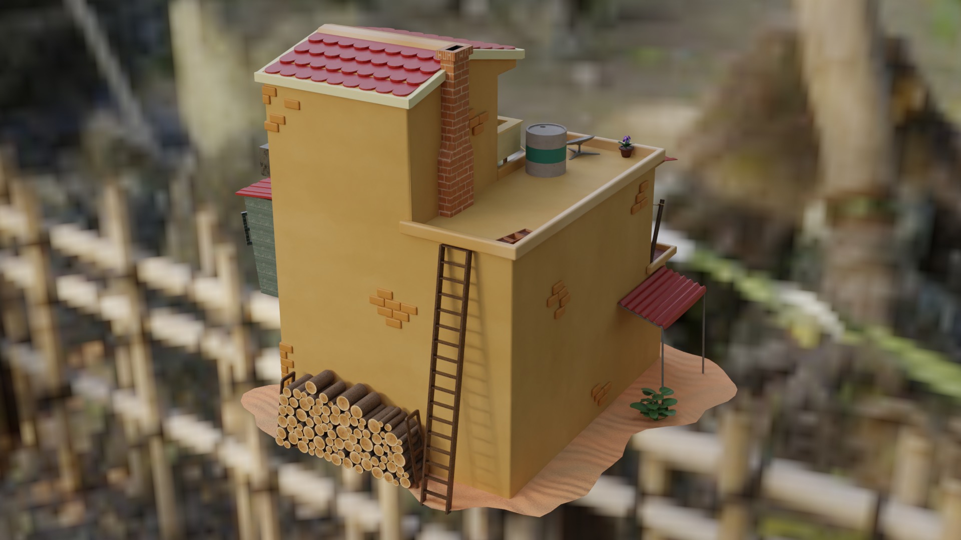 Sitilized House 3D model_2