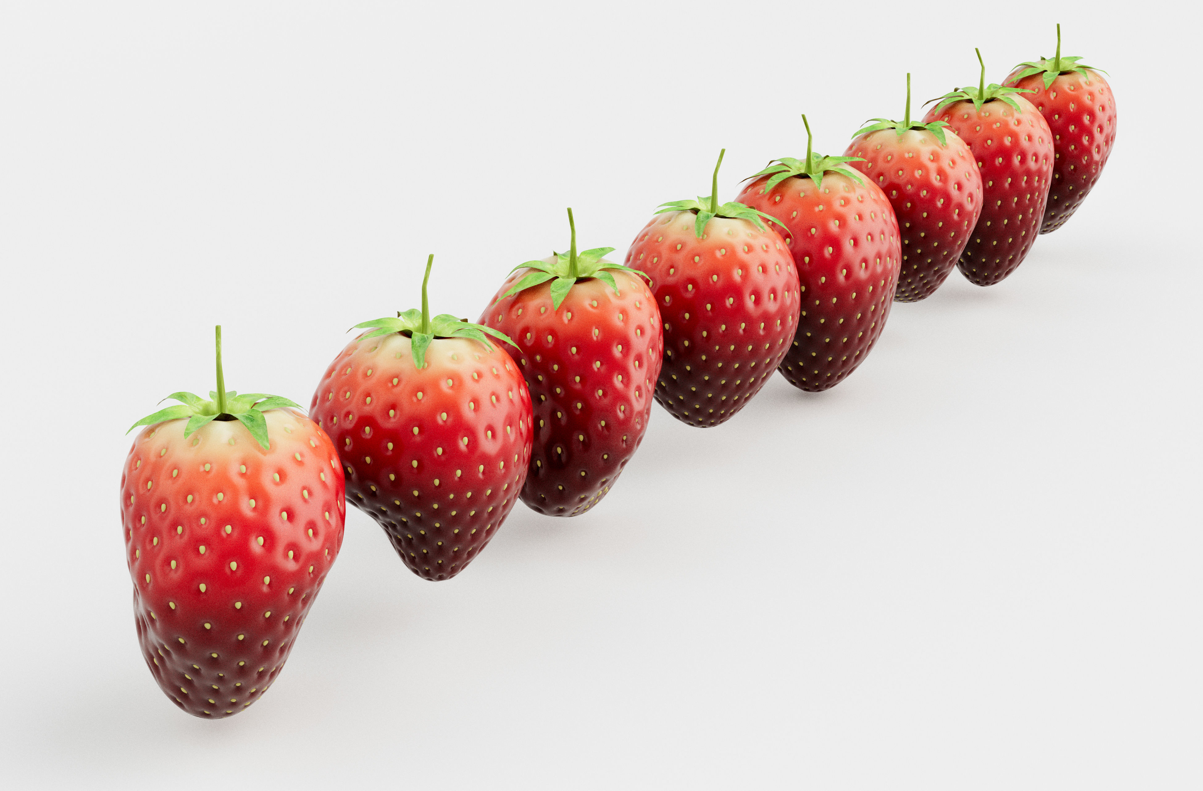 Irregular Shaped Strawberrys 3D model_2