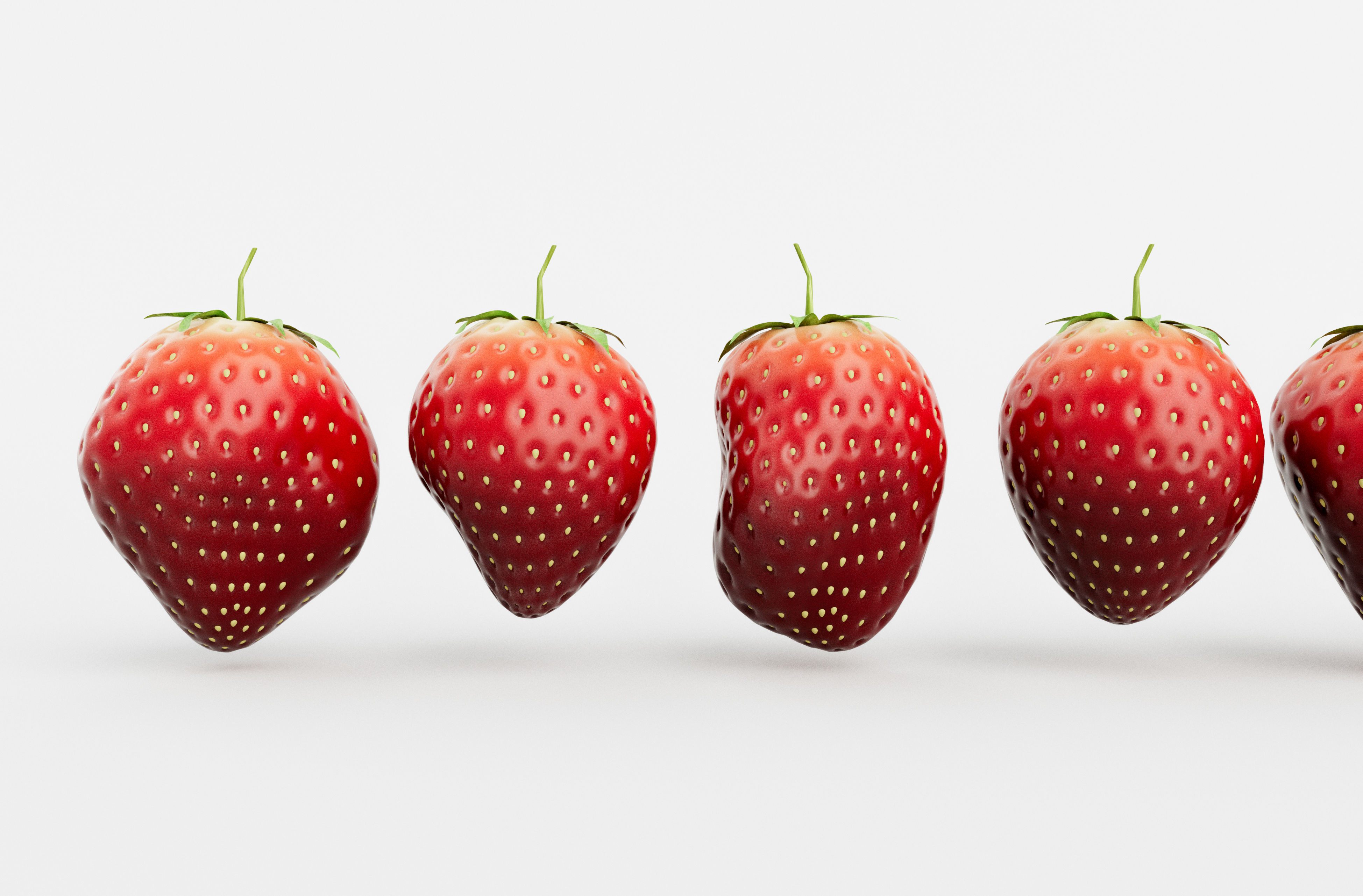 Irregular Shaped Strawberrys 3D model_3