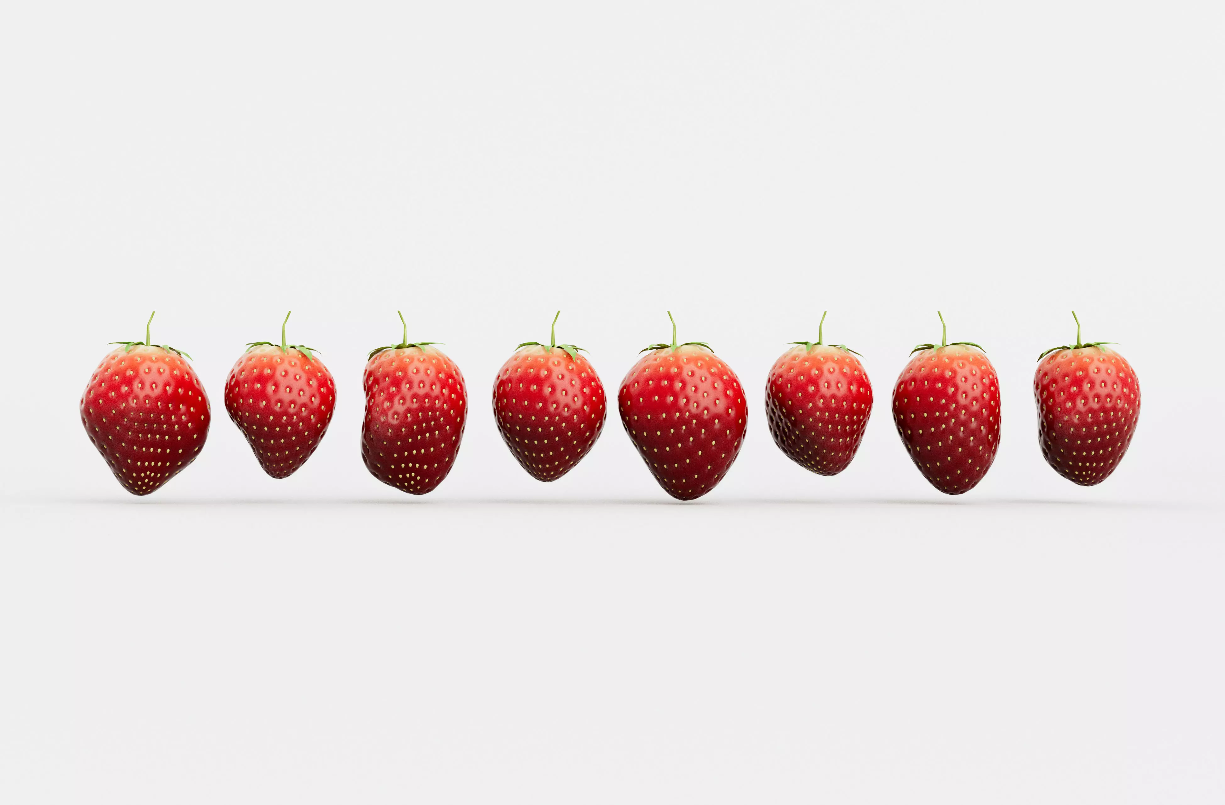 Irregular Shaped Strawberrys 3D model_0