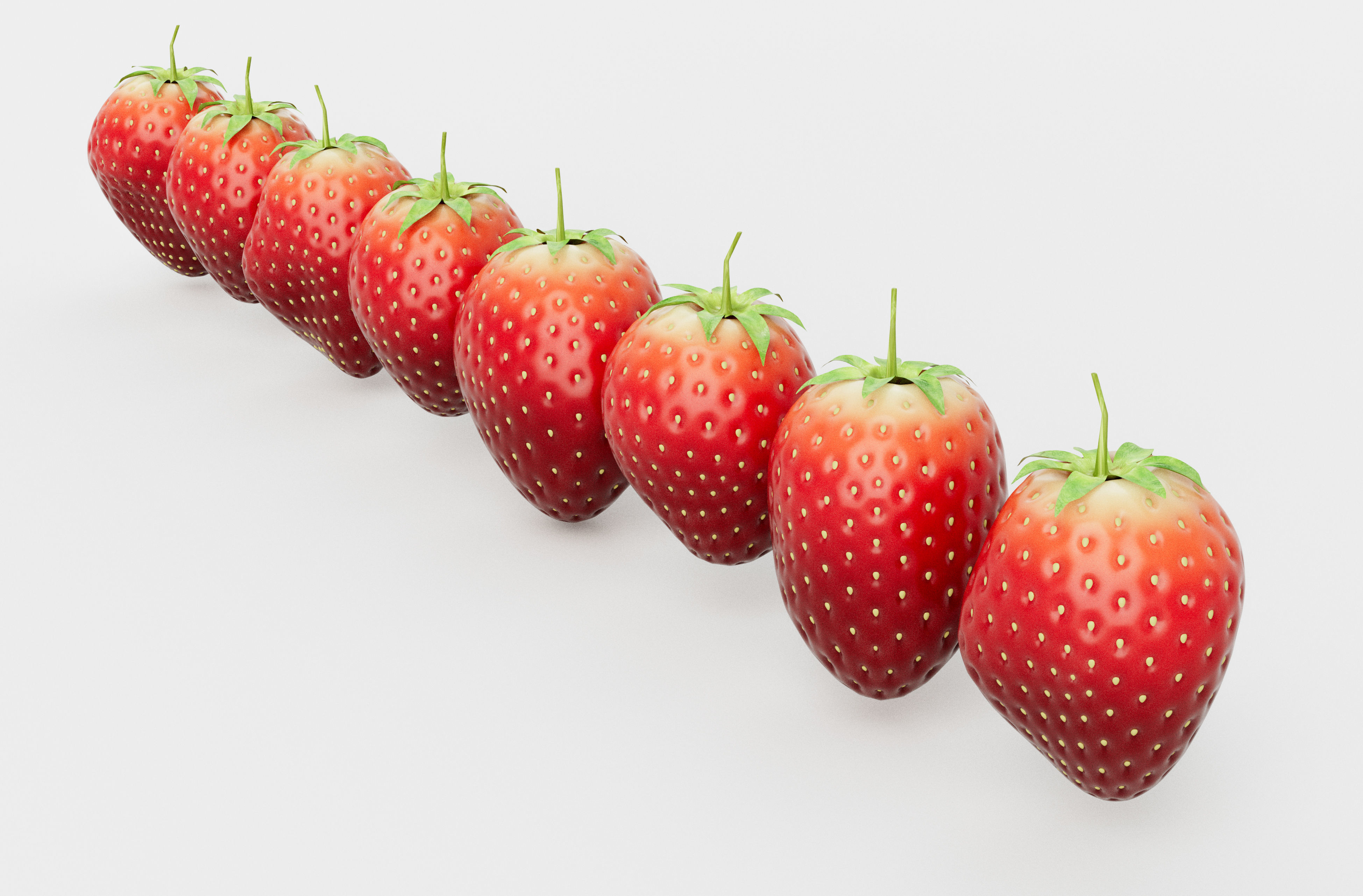 Irregular Shaped Strawberrys 3D model_1