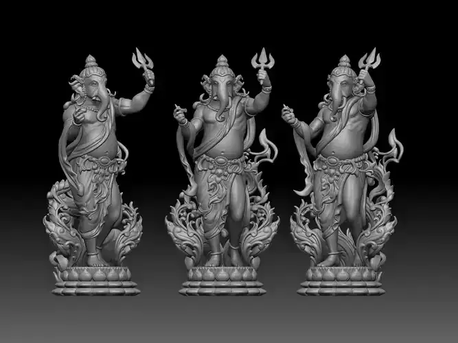 Ganesha 3D Model for CNC and 3d printer