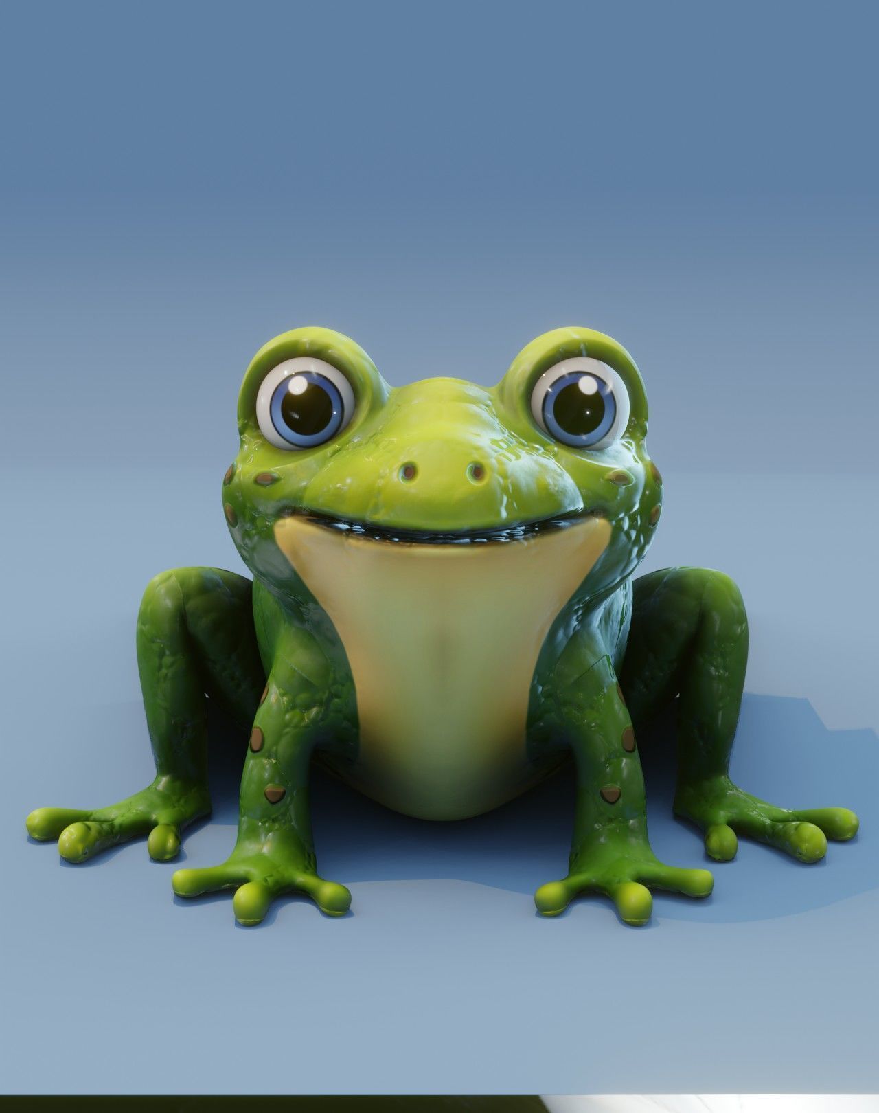 Cartoon Animated Frog Rabbit and Owl 3D Model Collection Low-poly 3D model_9