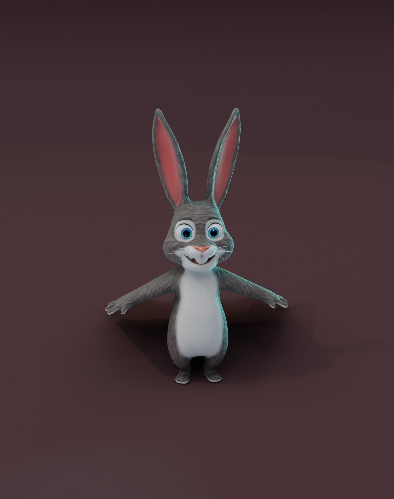Cartoon Animated Frog Rabbit and Owl 3D Model Collection Low-poly 3D model_50