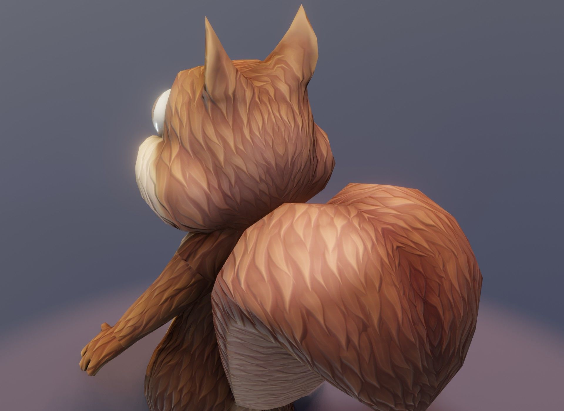 Cartoon Animated Frog Squirrel and Owl 3D Model Collection Low-poly 3D model_65