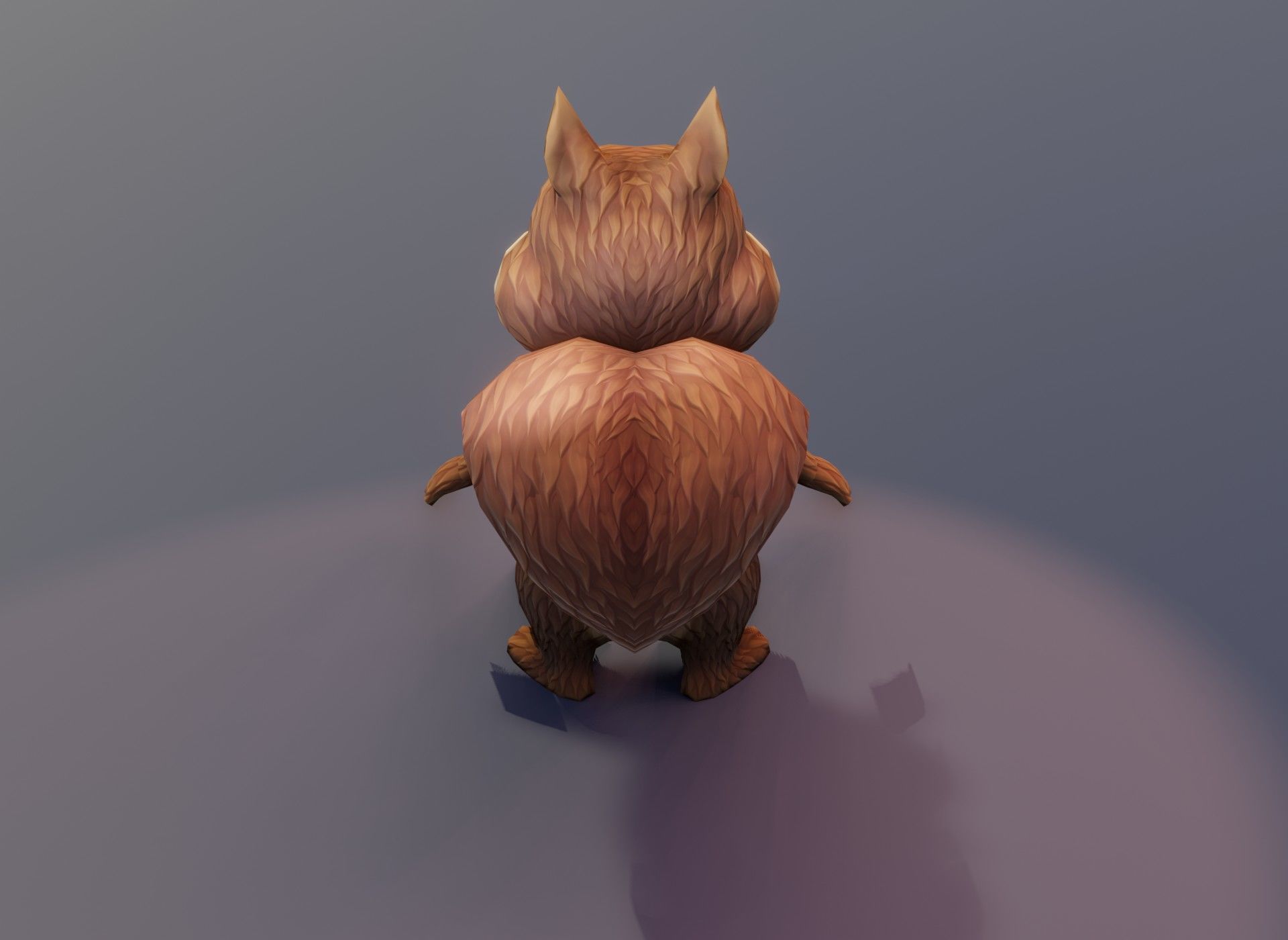 Cartoon Animated Frog Squirrel and Owl 3D Model Collection Low-poly 3D model_61