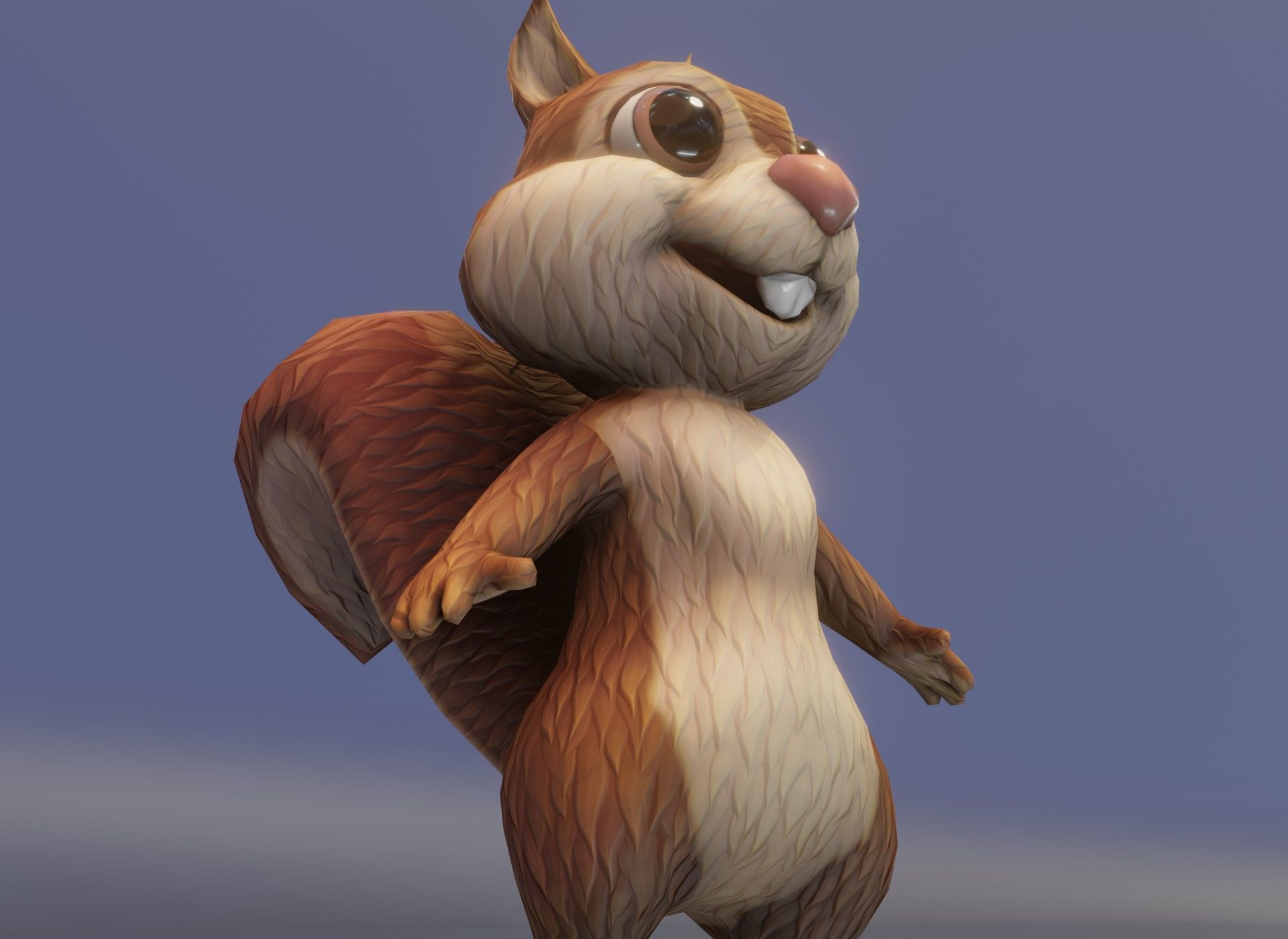 Cartoon Animated Frog Squirrel and Owl 3D Model Collection Low-poly 3D model_63