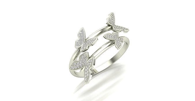 butterfly ring 3D print model